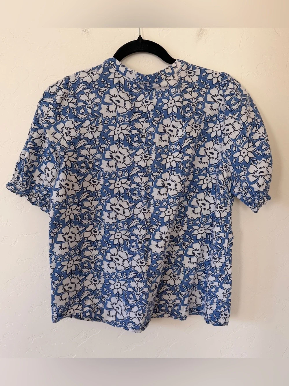 J.Crew Linen Blend Floral Button-Up Top Size S